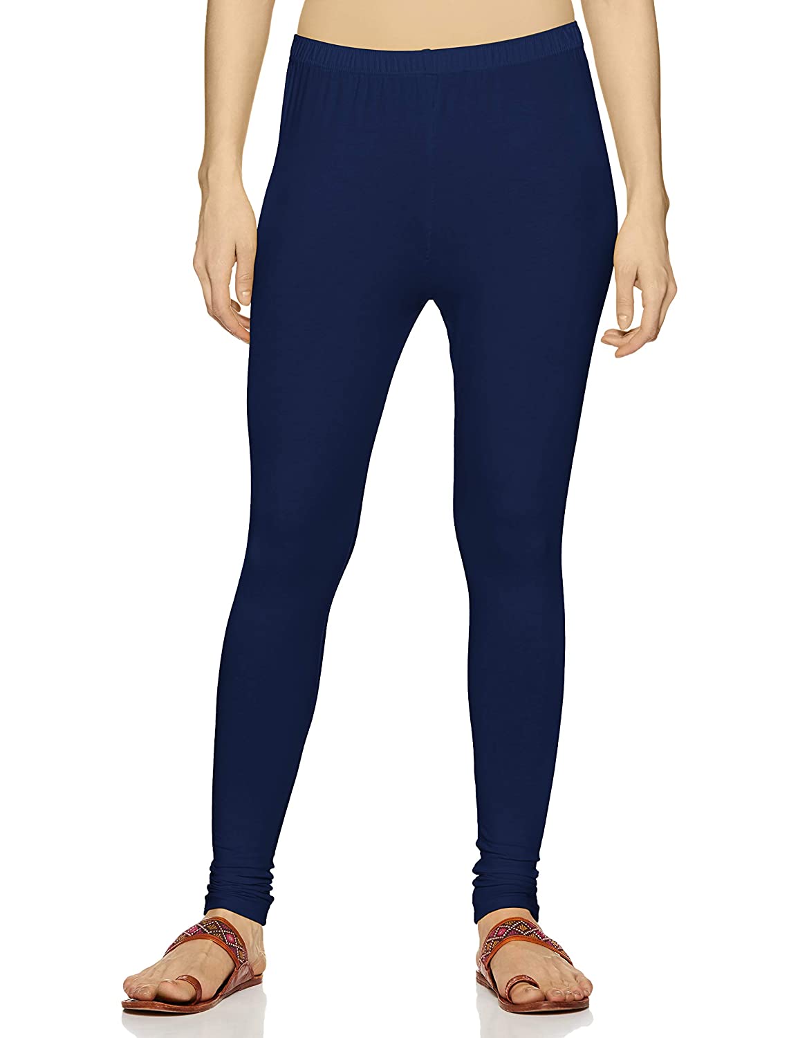 Buy Lux Lyra Women's Cotton Classic Fit Stretchable Ankle Length Leggings  (Navy Blue, Free Size) at